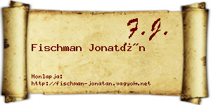 Fischman Jonatán névjegykártya
